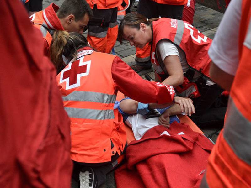 Un hombre de Moixent-Valencia con traumatismo maxilofacial en el cuarto encierro de San Fermín