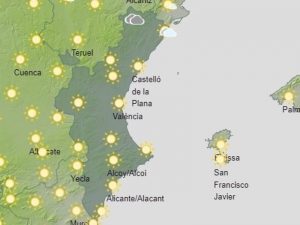 Alerta Amarilla por calor en Valencia con 37º, Tormentas en interior de Castellón, Nivel extremo incendios forestales en Alicante