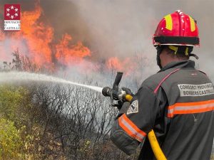 Incendio forestal en Montanejos