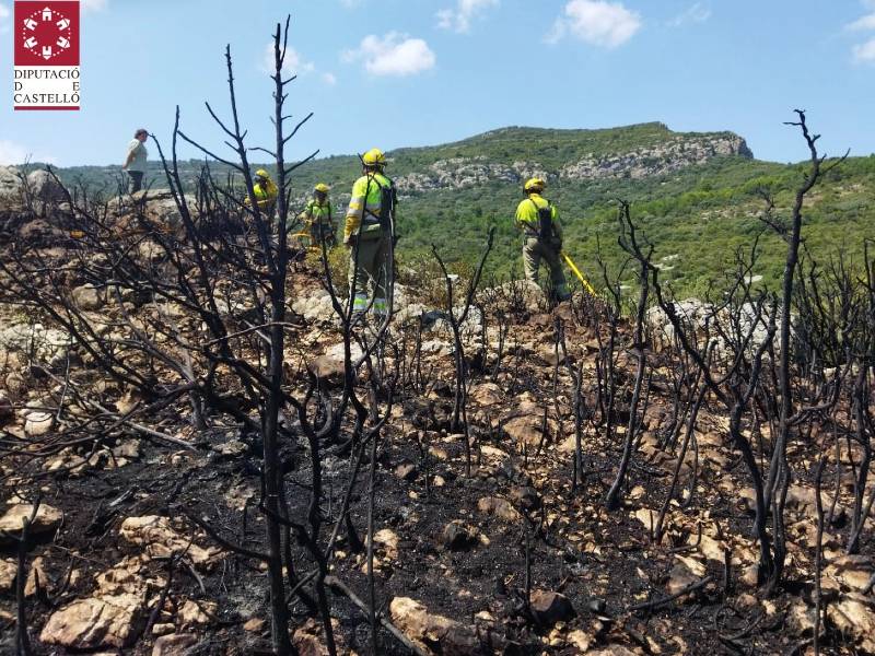 Extinguido el incendio de la Tinença de Benifassà-Castellón