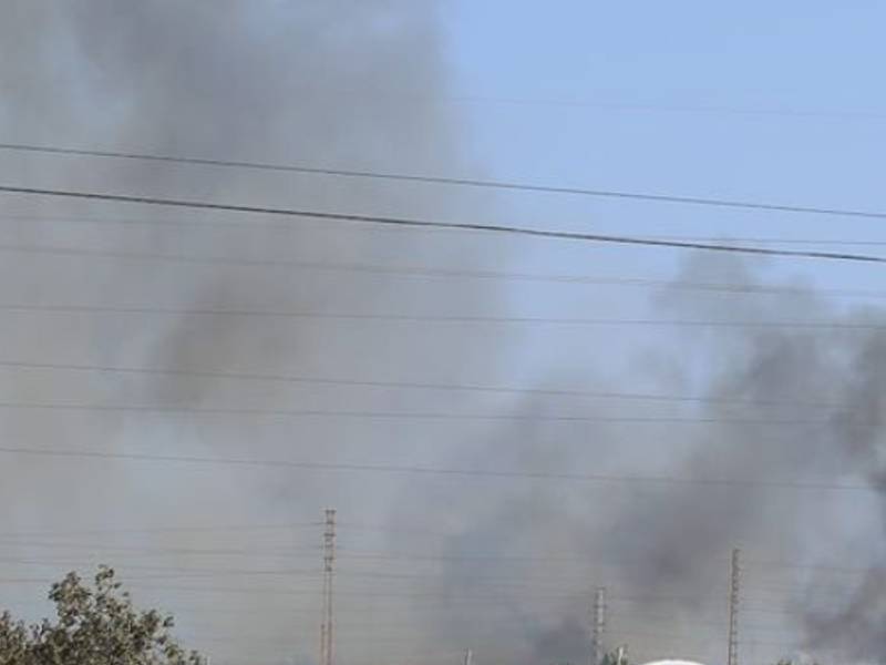 Incendio frente a Porcelanosa en Vila-real