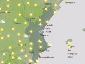 Máximas en ligero ascenso con cielos despejados en la Comunitat Valenciana