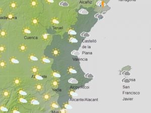 Chubascos y Tormentas localmente fuertes con Alerta Sanitaria por Calor Alto en puntos de la Comunitat