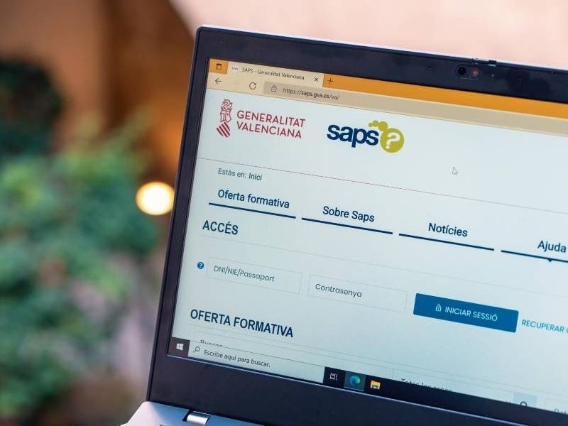 Nueva oferta formativa gratuita a través del portal SAPS de la Generalitat