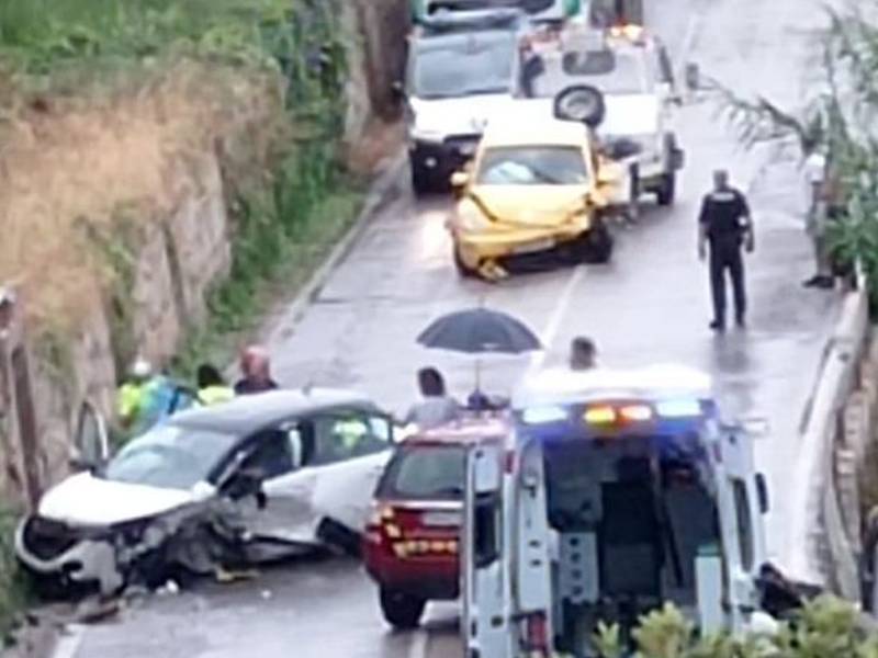 Doble accidente de tráfico en Alcora-Castellón