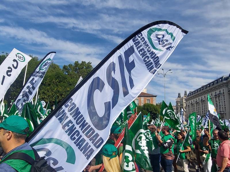 CSIF se ha manifestado en Madrid con miles de afiliados de la Comunitat Valenciana