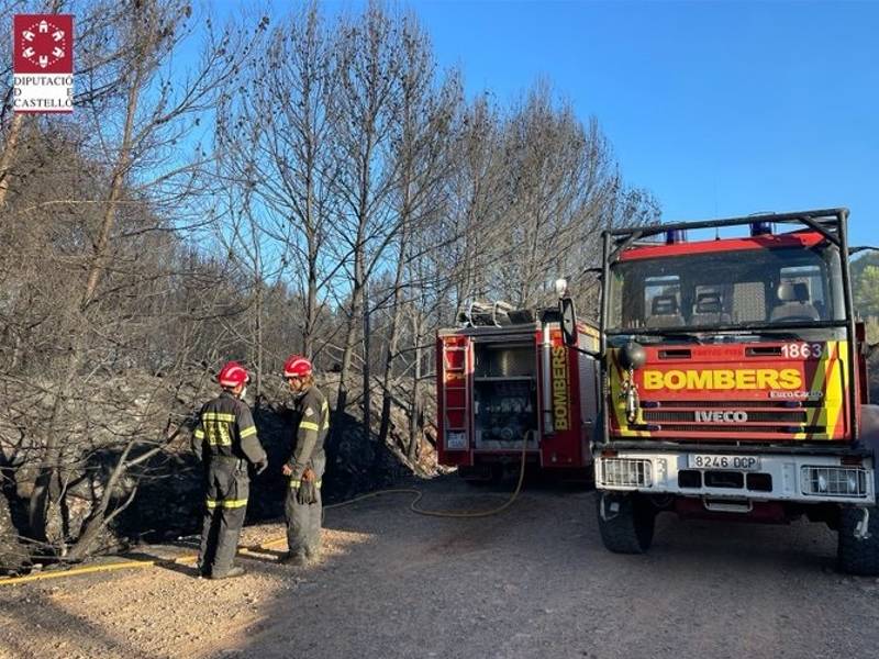 Estabilizado el incendio de vegetación de Jérica