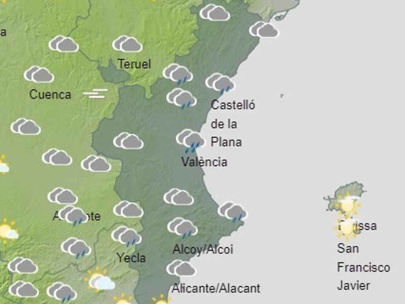 Alerta Naranja por tormentas localmente fuertes en la Comunitat