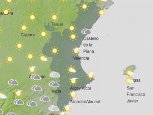 Tormentas con granizo en Castellón y noches ecuatoriales en la Comunidad Valenciana