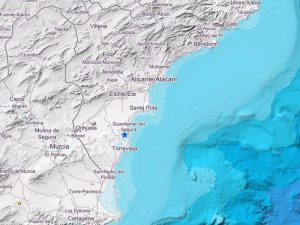 Terremoto de 2´6 grados en Guardamar del Segura (Alicante) percibido en la franja litoral