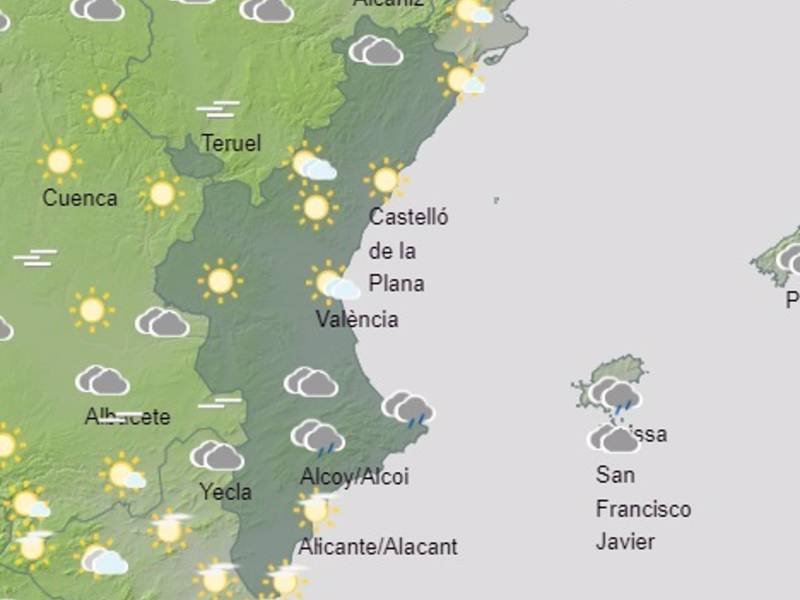 Un 12 de Octubre marcado por tormentas y lluvias localmente fuertes en zonas del litoral de la Comunitat