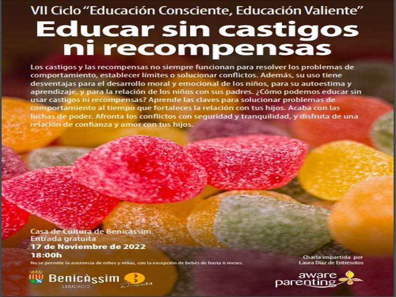 Nuevo ciclo “Educación Consciente, Educación Valiente” dirigido a las familias de Benicàssim