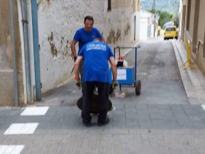 Desratización, desinfección y desinsectación de las calles de Traiguera