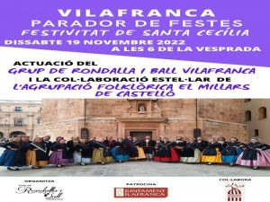 Baile y música tradicional para celebrar Santa Cecilia en Vilafranca