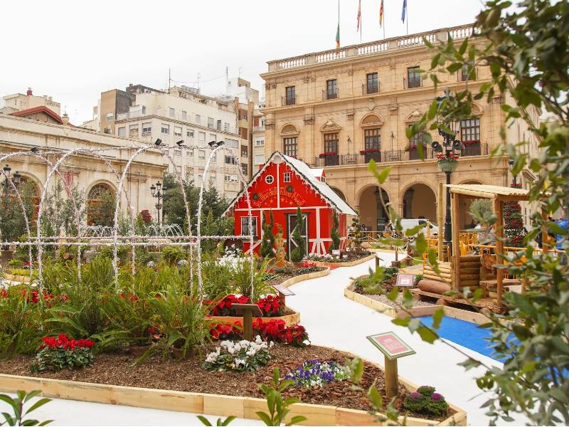 Jardines efímeros sostenibles en todos los distritos de Castellón para dinamizar la Navidad