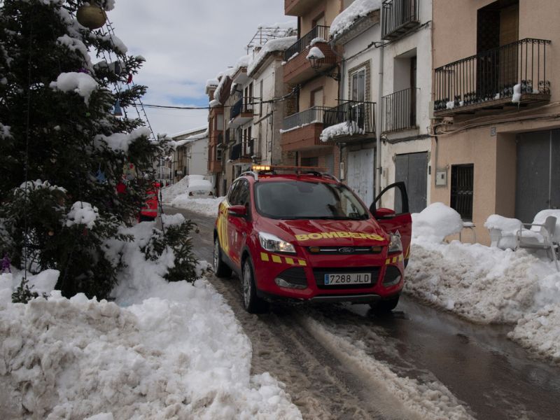 Los bomberos de la provincia de Castellón se preparan para el temporal de nieve y lluvia