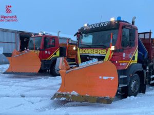 Cuatro carreteras cerradas por nieve en la Provincia de Castellón