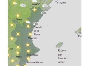 Tormentas en Castellón, polvo en suspensión y máximas de 18ºC en el resto de la Comunitat