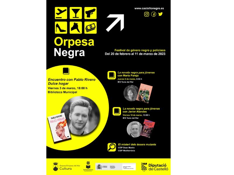 ‘Orpesa Negra 2023’ contará con el actor y escritor Pablo Rivero