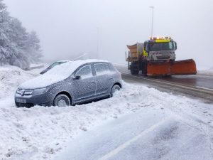 Alerta naranja en la Comunitat Valenciana por nieve, viento y chubascos