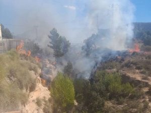 Se da por extinguido el incendio forestal de Sax – Alicante