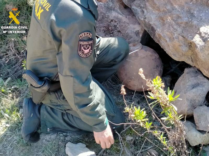 La Guardia Civil activa recomendaciones tras encontrar una bomba napoleónica en el Castillo de Peñíscola-Castellón