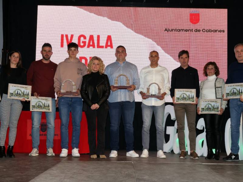 Cuarta edición de la Gala del Deporte en Cabanes con los ganadores de 2022