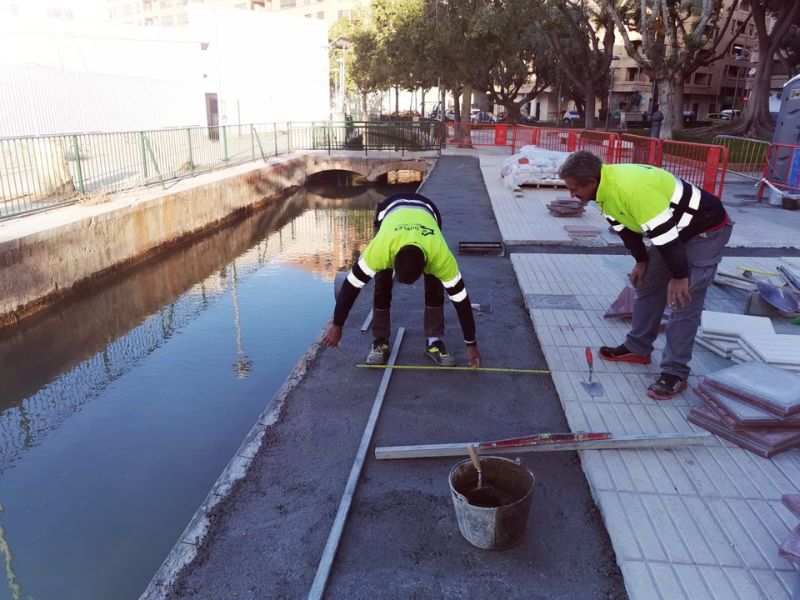 La Acequia Mayor a punto de culminar su reparación tras las lluvias torrenciales en Vila-real (Castellón)