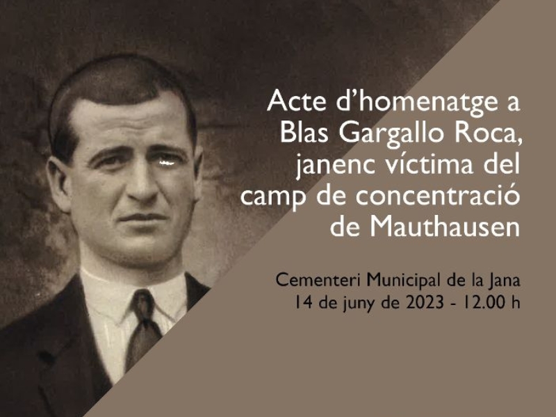 La Jana homenajea a Blas Ramón Gargallo Roca, víctima del campo de concentración de Mauthausen