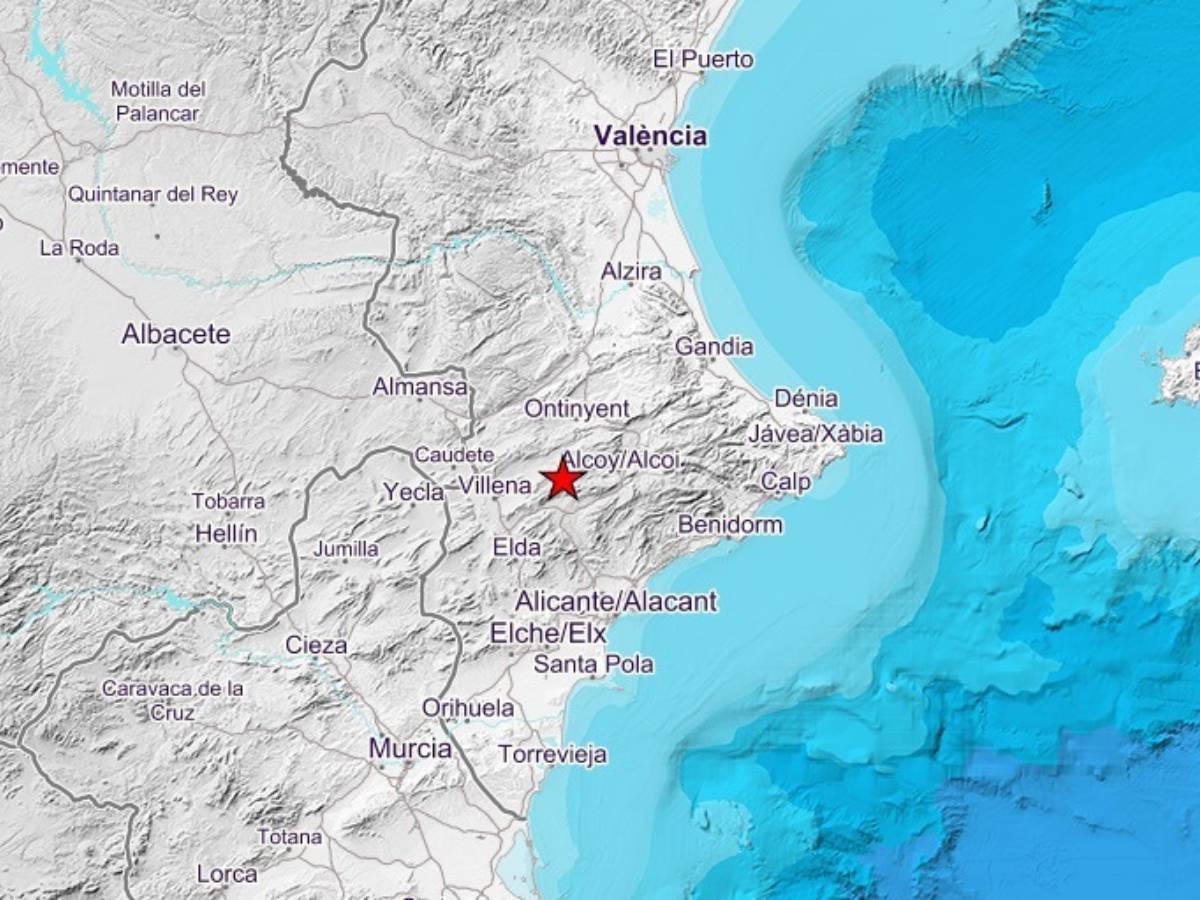 Un terremoto de magnitud 3,9 se hace sentir en varias localidades de Alicante