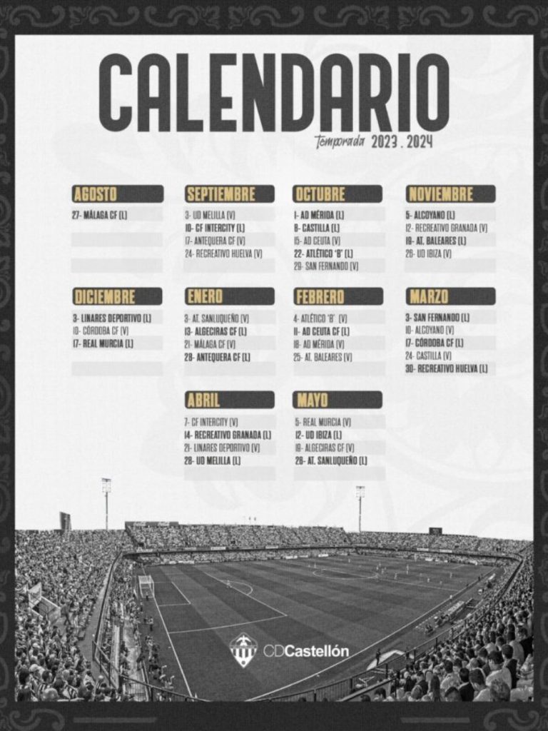 Ya Tenemos Calendario 2023 2024 Para El CD Castell N   Calendario Cd Castellon 2023 2024 768x1024 