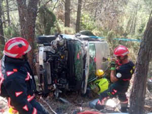 Accidente de tráfico en Villamalur: Coche cae por un terraplén – Castellón