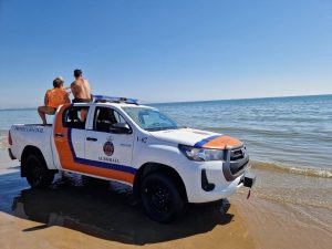 Una tintorera obliga a prohibir el baño en la playa de la Patacona de Alboraya