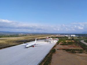 El Aeropuerto de Castellón aumenta el área de la plataforma industrial con pavimentado