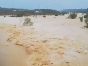 La DANA provoca caos en las calles de Càlig