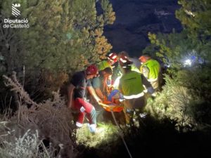 Rescate de un parapentista accidentado en Figueroles