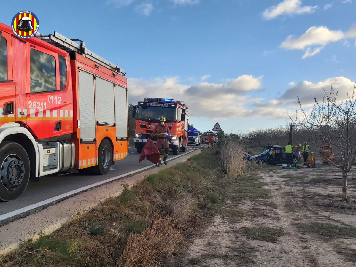 Un joven herido en accidente en la CV-395 en Chulilla