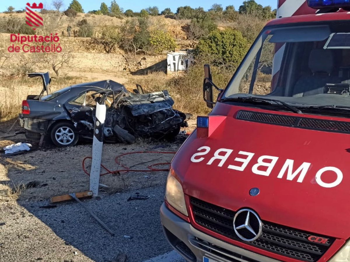 Accidente con heridos en la N-232 de Traiguera