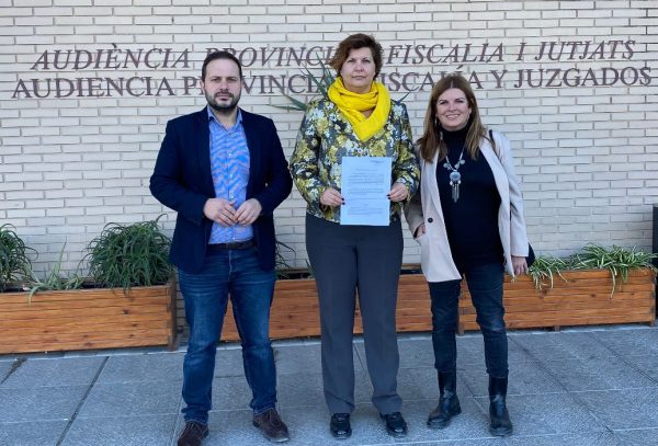 El PSPV de Castellón denuncia ante Fiscalía a Begoña Carrasco