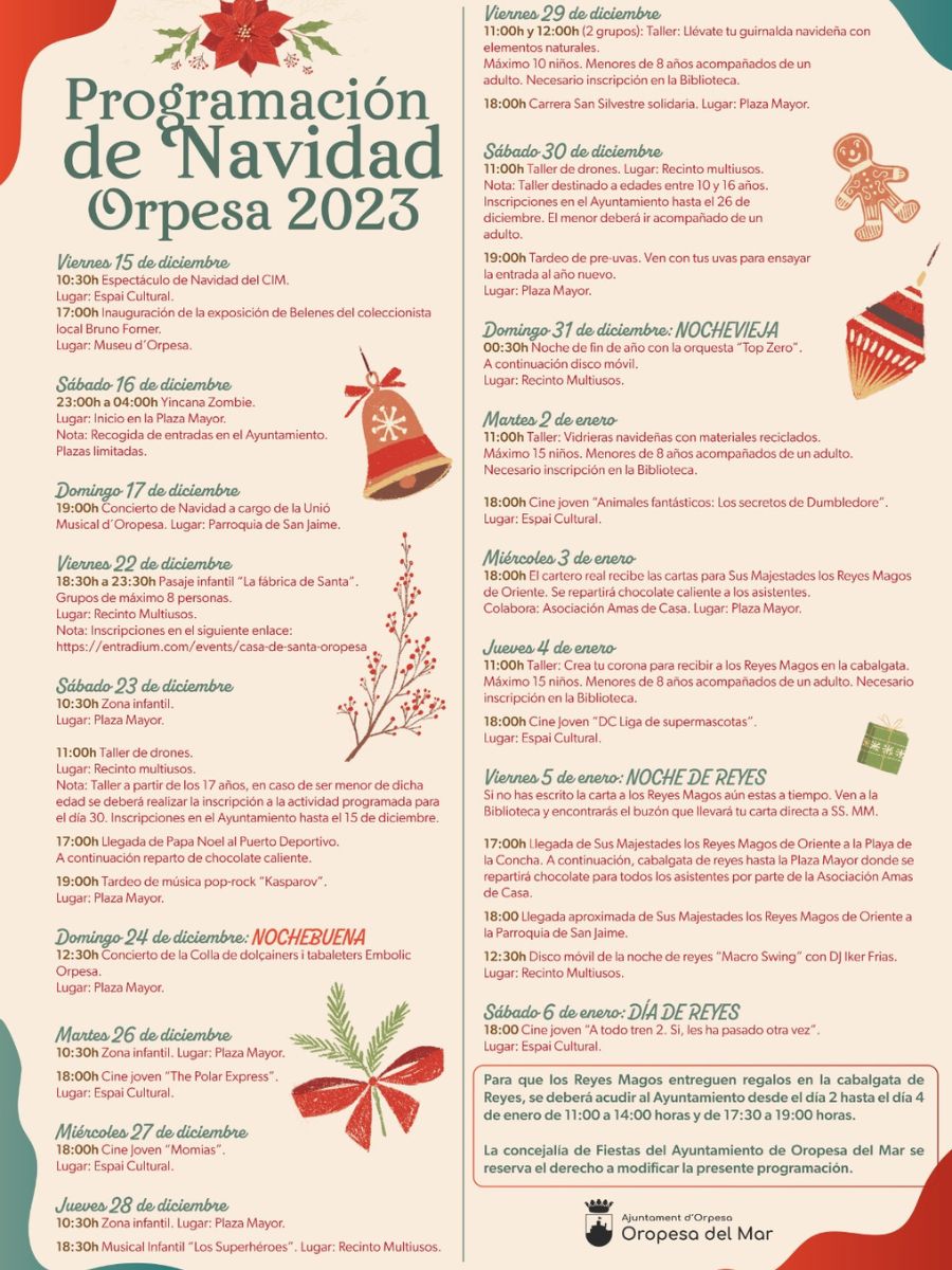 programacion navida 2023 oropesa