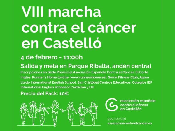 Arranca La VIII Marcha contra el cáncer en Castellón con más de 10 puntos de inscripciones