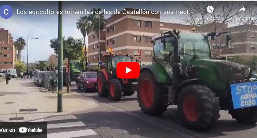 agricultores calles castellón tractores