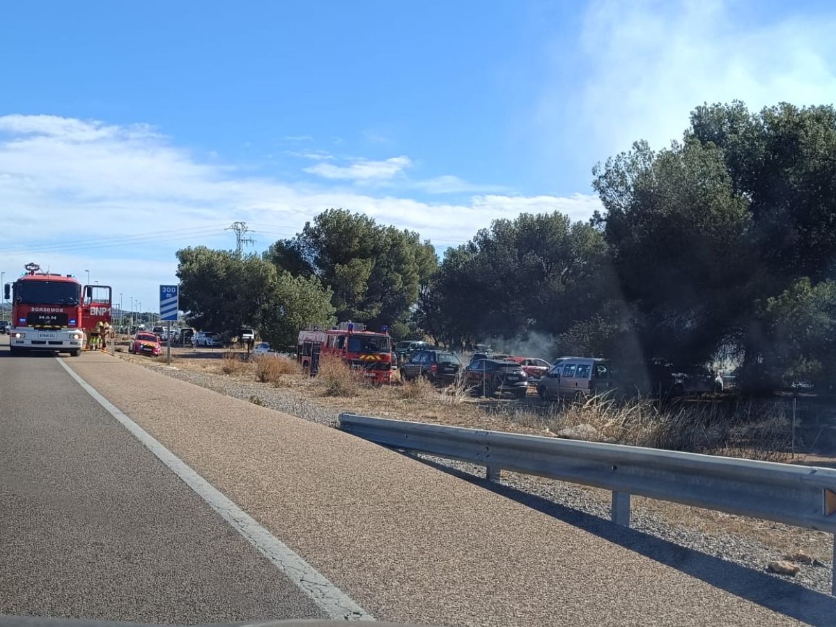 Alarma por un incendio próximo al ermitorio de la Magdalena