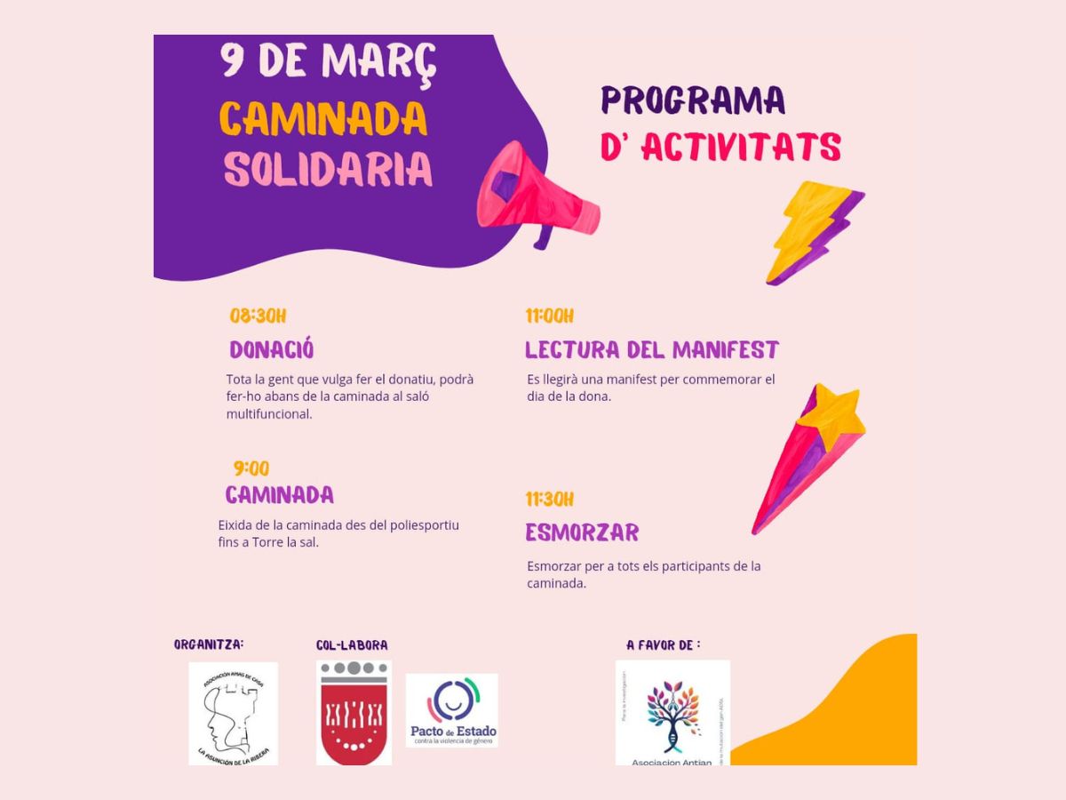 Marzo se llena de actividades en Cabanes y La Ribera por el '8M 2024' cartel 2