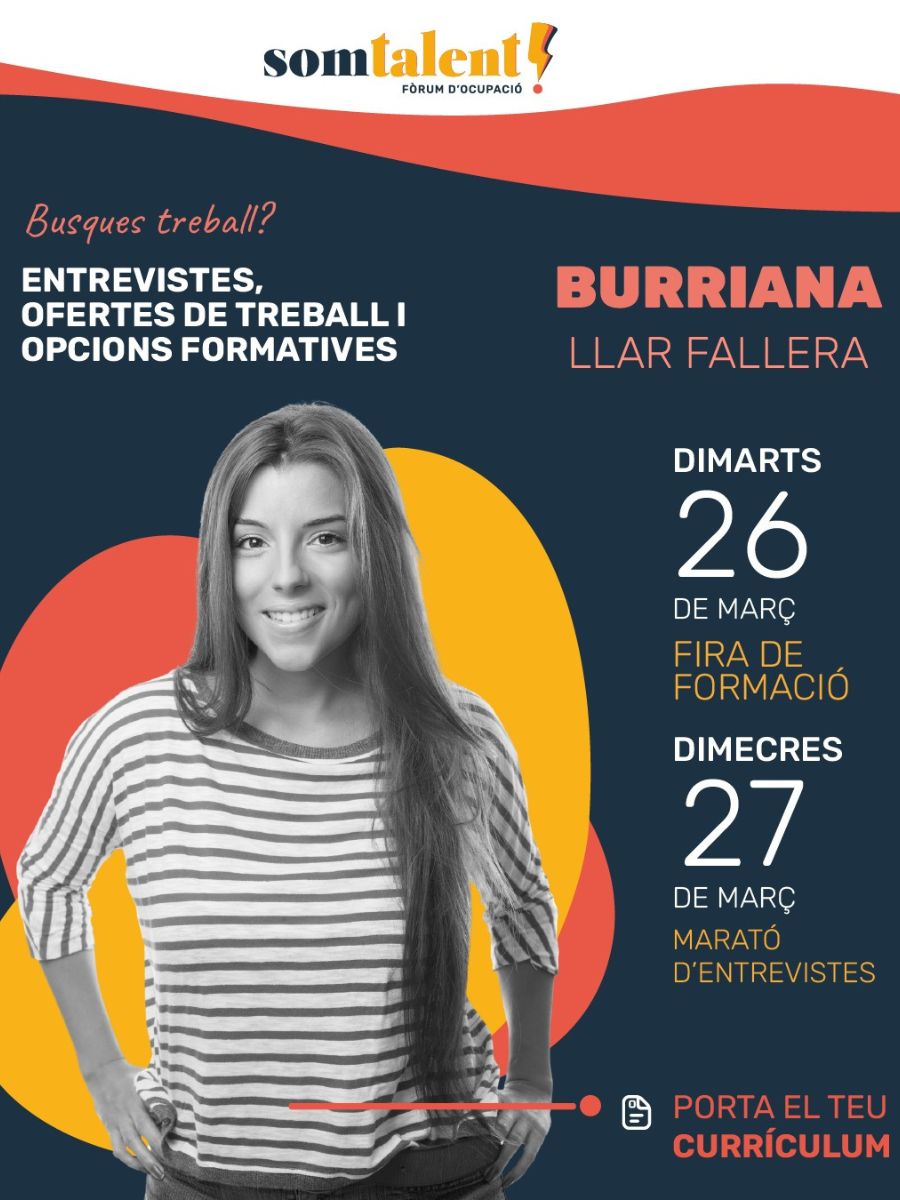 Oportunidades en el Foro de Empleo y Formación “Som Talent” de Burriana