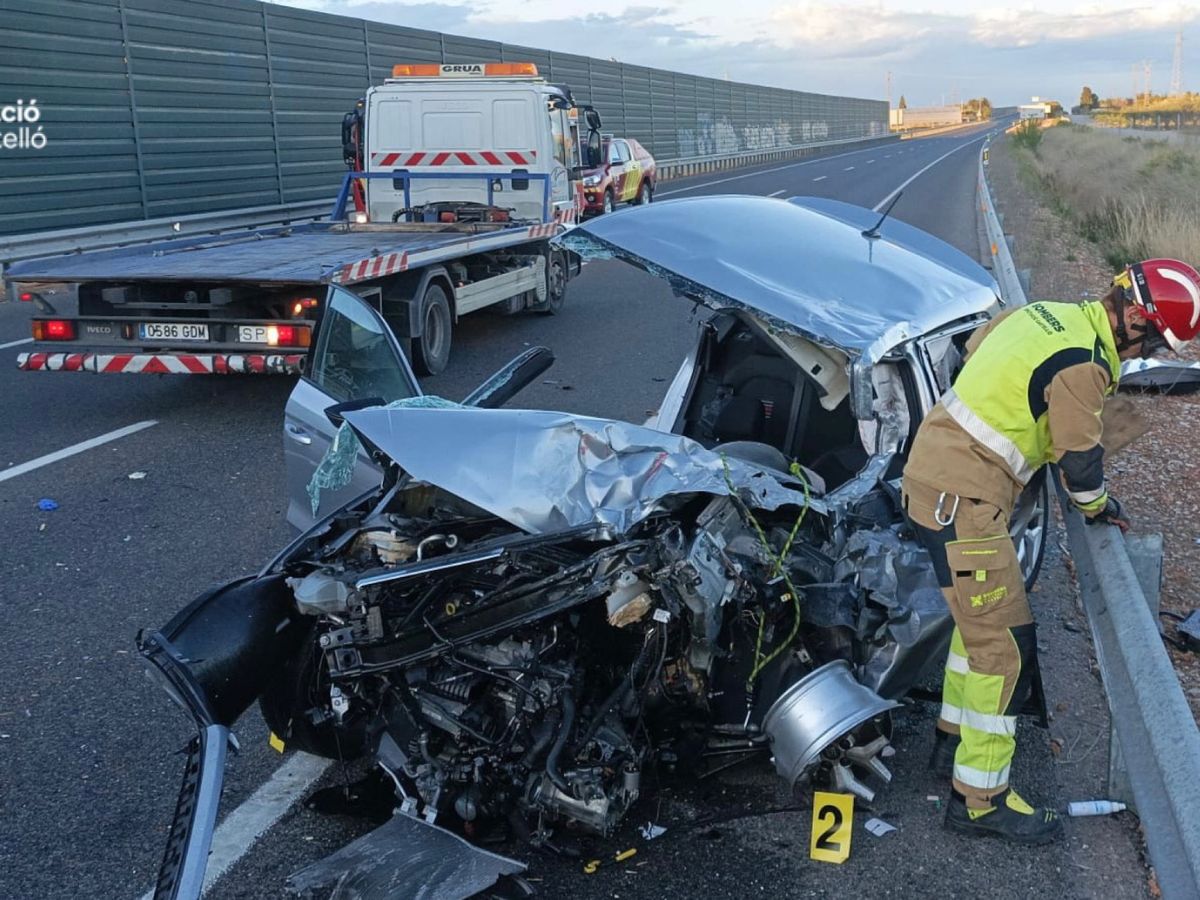 Accidente grave de tráfico en la N-340 en Benicarló