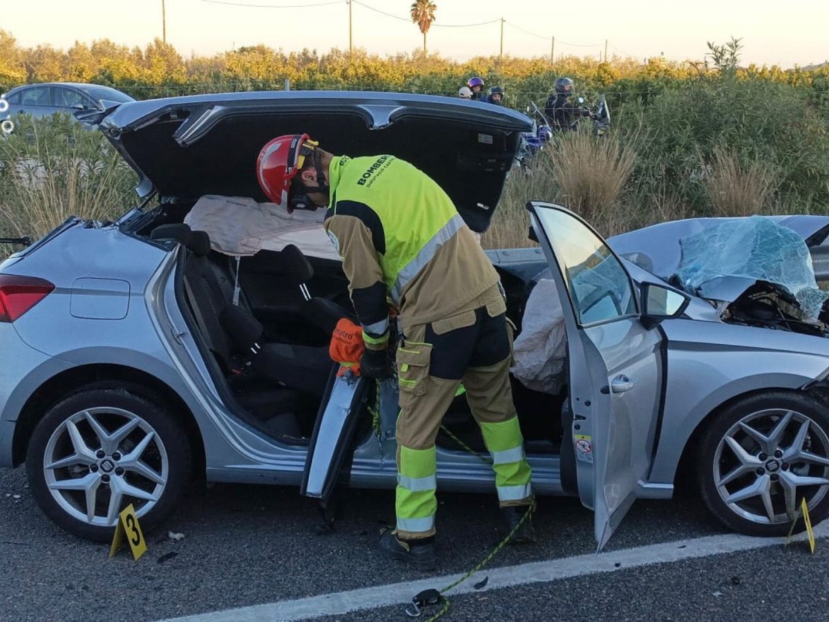 Accidente grave de tráfico en la N-340 en Benicarló