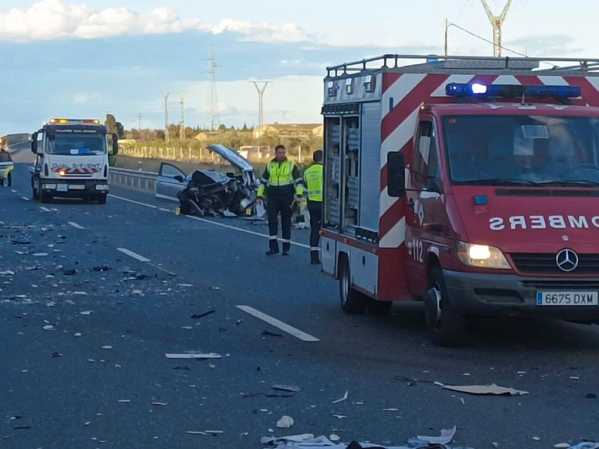 Accidente grave de tráfico en la N-340 en Benicarló