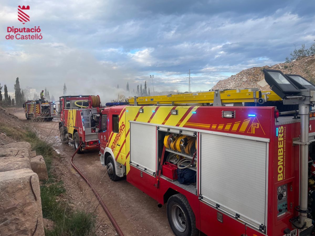 Incendio en una planta de reciclaje de Moncofa