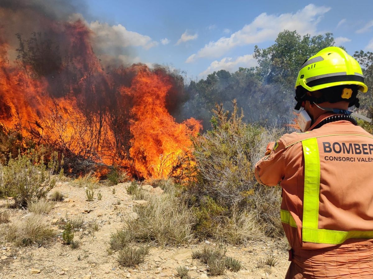 A las 13:07 horas se ha dado por estabilizado y se continúa trabajando para controlar el incendio.